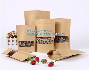 Food Packaging Kraft Bread Packing Paper Bag With pressure sensitive adhesive,disposable waterproof food packaging paper