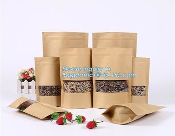 Food Packaging Kraft Bread Packing Paper Bag With pressure sensitive adhesive,disposable waterproof food packaging paper