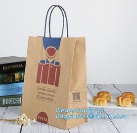 fancy custom printed packaging paper gift bags,Security Seal Easy Tear PLA Biodegradable Stand Up Kraft Paper Bread Bag