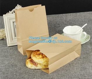 China Suppliers Wholesales Customized Shopping Gift Printed Craft Bread Packaging Paper Bag With Handle, bagplastics, ba