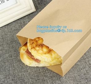 China Suppliers Wholesales Customized Shopping Gift Printed Craft Bread Packaging Paper Bag With Handle, bagplastics, ba