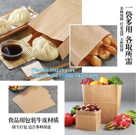 Low cost 120gsm food grade white kraft paper sos bottom bread wheat flour packaging paper bag,grease proofing food grade