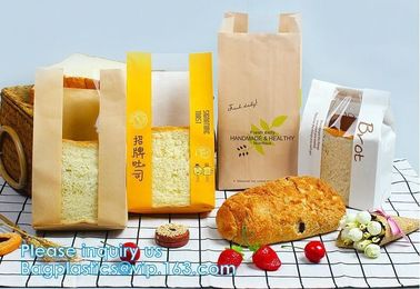 FDA food grade custom printed clear plastic bread bags,Food Grade Side Gusset Brown Paper Bread Bag,Custom Printed Bread