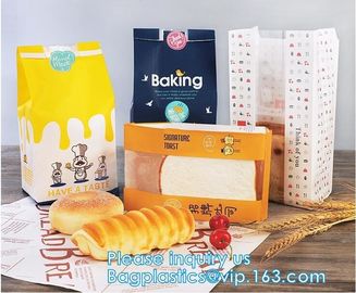 FDA food grade custom printed clear plastic bread bags,Food Grade Side Gusset Brown Paper Bread Bag,Custom Printed Bread