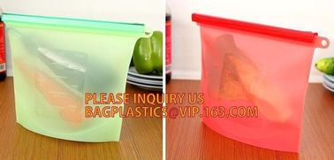 Reusable Vacuum Food Bag Silicone Food Storage Bag Fruits Vegetables Meat Preservation kits,Reusable Refrigerator Silico