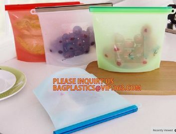 Refrigerated Cooler Reusable Silicone Food Bag, Preservation Storage Container Airtight Seal Cooking Bag bagease package