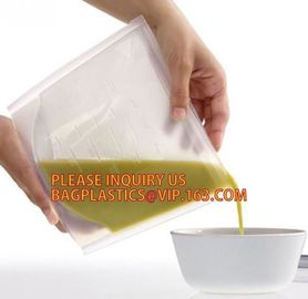 Reusable Storage Bags Silicone Food Preservation Bag, Eco Friendly and BPA Free, Airtight Seal Food Storage Fit Versatil