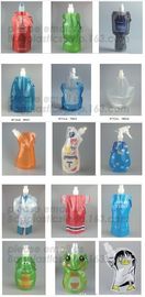 Stand up foldable water spout pouches /bottle bags,Climbing Plastic Foldable Water Bottle Collapsible Bag For Drinking