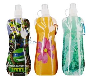 Portable ultralight foldable soft flask bottle outdoor sport hiking camping water bag,sport foldable 480ml reusable camp