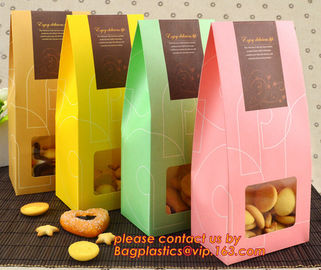 Customize Translucent Window, Brown Greaseproof Kraft Paper Bag, Special Opp Window Bag, window bags, paper window bags