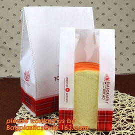 Customize Translucent Window Brown Greaseproof Kraft Paper Bag Special Opp Window Shape, window bags, greaseproof paper