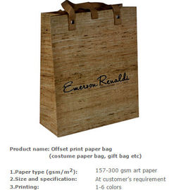 Factory Wholesale Custom Printed Shopping Christmas Gift Recycled Brown Kraft Paper Bags with Handles, twist handle prin