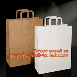 full printed solid color thwartwise style 250gsm kraft paper shopping bag