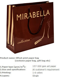 custom printed luxury retail paper shopping bag, Durable Custom Printed Recycle Twist Handle White Kraft Craft Paper