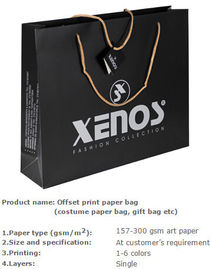 custom printed luxury retail paper shopping bag, Durable Custom Printed Recycle Twist Handle White Kraft Craft Paper