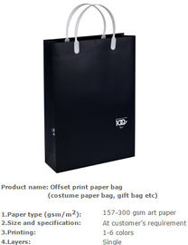 Nice Design Paper Shopping Bag , Recycle / Environmental Luxury Shopping Paper Bag , Raw Material Gift Kraft Paper