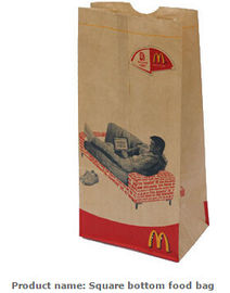 Different Size Of Take Away Fast Food Paper Bag, disposable food bakery customized White kraft paper bag