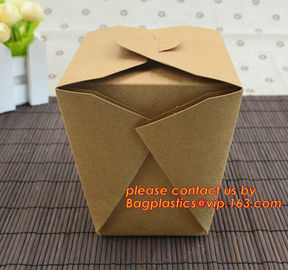 brown kraft cardboard burger box for hamburger food with logo printing, Food Grade Paper box, Lunch box, Bento box, Frie