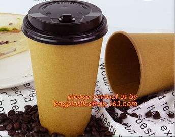 Food use disposable plastic paper cup and coffee lids, pla cups,biodegradable paper cups with lids,100% compostable pape