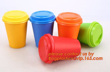 Food use disposable plastic paper cup and coffee lids, pla cups,biodegradable paper cups with lids,100% compostable pape