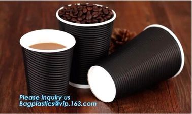 disposable cup/vending paper cup/custom coffee cups,ripple wall disposable paper cup custom logo printed hot coffee cups