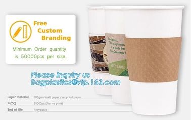 Biodegradable cup sleeve, Corrugated up sleeve with printing, brand logo, hot paper cup,cup sleeve, recyclable sleeve pa