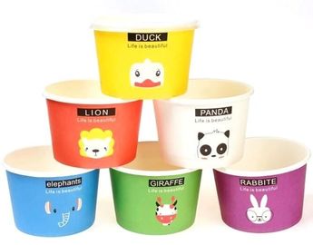 Gelato Paper Cup Icecream Paper Cup With Lids,4oz paper ice cream single serving cups,Logo Printed Disposable Icecream P