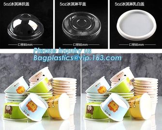 12oz 360ml 34oz 1000ml ice cream paper cup and paper lid,double pe coating single wall recycled 16oz icecream cup 500ml