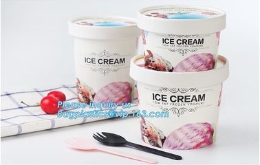 Own Logo Disposable Paper Icecream Ice Cream Cup,Disposable Plastic Cold Drink Icecream Pearl Milk Tea Cup bagease pack