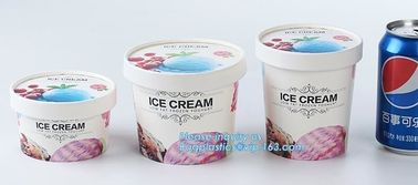 Own Logo Disposable Paper Icecream Ice Cream Cup,Disposable Plastic Cold Drink Icecream Pearl Milk Tea Cup bagease pack