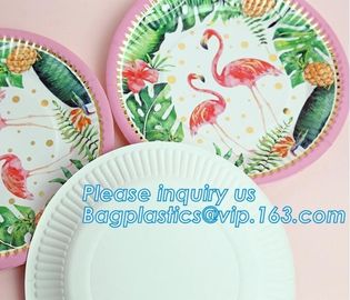 6 Inch Custom Printed Happy Birthday Disposable Paper Plates,100% Biodegradable Compostable Disposable Paper Plate pack