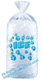 Ldpe disposable Plastic drawstring 10 Lb ice bags, Reusable FDA Safe Food Grade Plastic Drawstring Ice Bag, Heavy Duty C