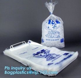 disposable plastic LDPE ice cube freezer bag with wicket, Ice Cube Plastic Bag Suppliers, wicket LDPE ice bag, LDPE draw