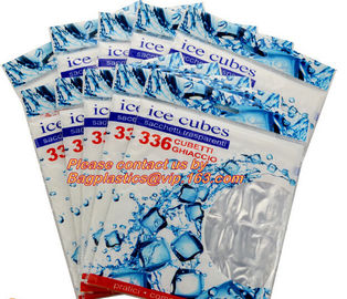 Laminateed Plastic Ice Cube Freezer Bags, plastic disposable ice cube bag, freezer ice cube bag, freezer, cooler, ice cu