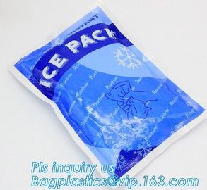 breastmilk lunch bag cooler plastic reusable ice pack, 250g gel water injection ice bag for fresh food, oem water inject