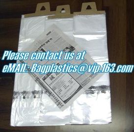 Disposable clear newspaper bags with cardboard header printed thin newspaper bags,wickeeted plastic bags newspaper bag