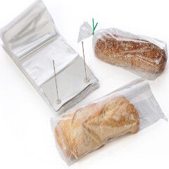 Bakery use FDA approved food grade custom logo clear 30microns wicketted pe bags for bread,micro-perforated plastic bag