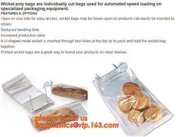 Bakery use FDA approved food grade custom logo clear 30microns wicketted pe bags for bread,micro-perforated plastic bag