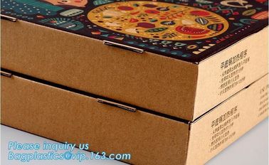 Cheap White Kraft Paper Pizza Packing Box,Customized Color printed white card paper pizza boxes,rectangular pizza boxes