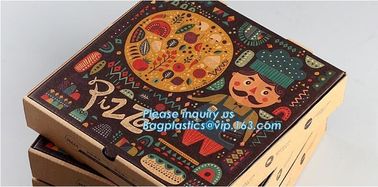 Cheap White Kraft Paper Pizza Packing Box,Customized Color printed white card paper pizza boxes,rectangular pizza boxes