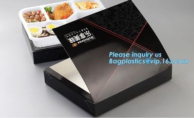 white kraft paper hamburger pizza salad fried chicken pasta box with handle custom design logo size colour best quality