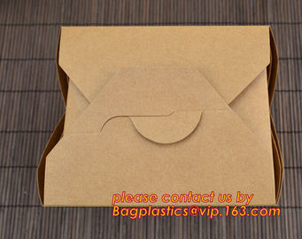 China suppliers wholesale custom disposable food grade kraft packaging paper lunch box for salad food bagease bagplastic