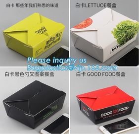 Custom Disposable Brown Food Packaging Container Kraft Paper Take Out Lunch Boxes,design disposable food takeaway kraft