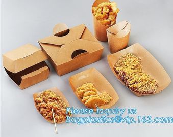 Disposable Custom Printed Food Kraft Lunch Paper Box For Food,Cardboard Paper Salad Box With Logo Printing bagease packa