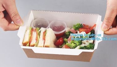 Kraft Rose Luxury Packaging Paper Lunch Box For Bento Malaysia Disposable 3 Compartment Folding Fast Food Burger Creativ