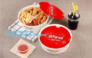 Take Away Paper Lunch Box With Self Lock supplier in Penang Custom printed disposable lunch fast food kraft paper box