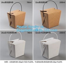 Disposable paper packaging take away lunch box_Wholesale fast food Kraft Paper Box_ custom logo print fast food packagin