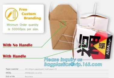 custom deli/portable food kraft lunch box/ container, PLA take away box,PLA food pail,China products custom printing kra