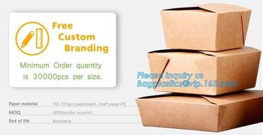 Wholesale disposable bento box kraft paper lunch packaging box,Kraft Paper Fast Food Lunch Box With Printing bageasepac