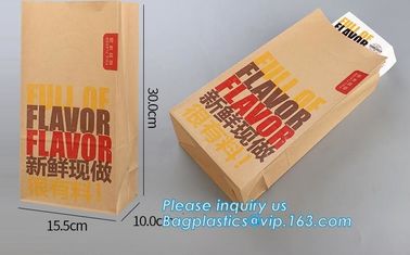 Foldable kraft paper fastfood packing box for hamburger,Factory price custom size logo print take away kraft window gift